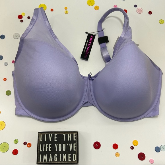 Curvy Couture Other - Curvy Couture Lavender Mist Sheer Mesh Full Figure Bra 42H NWT
